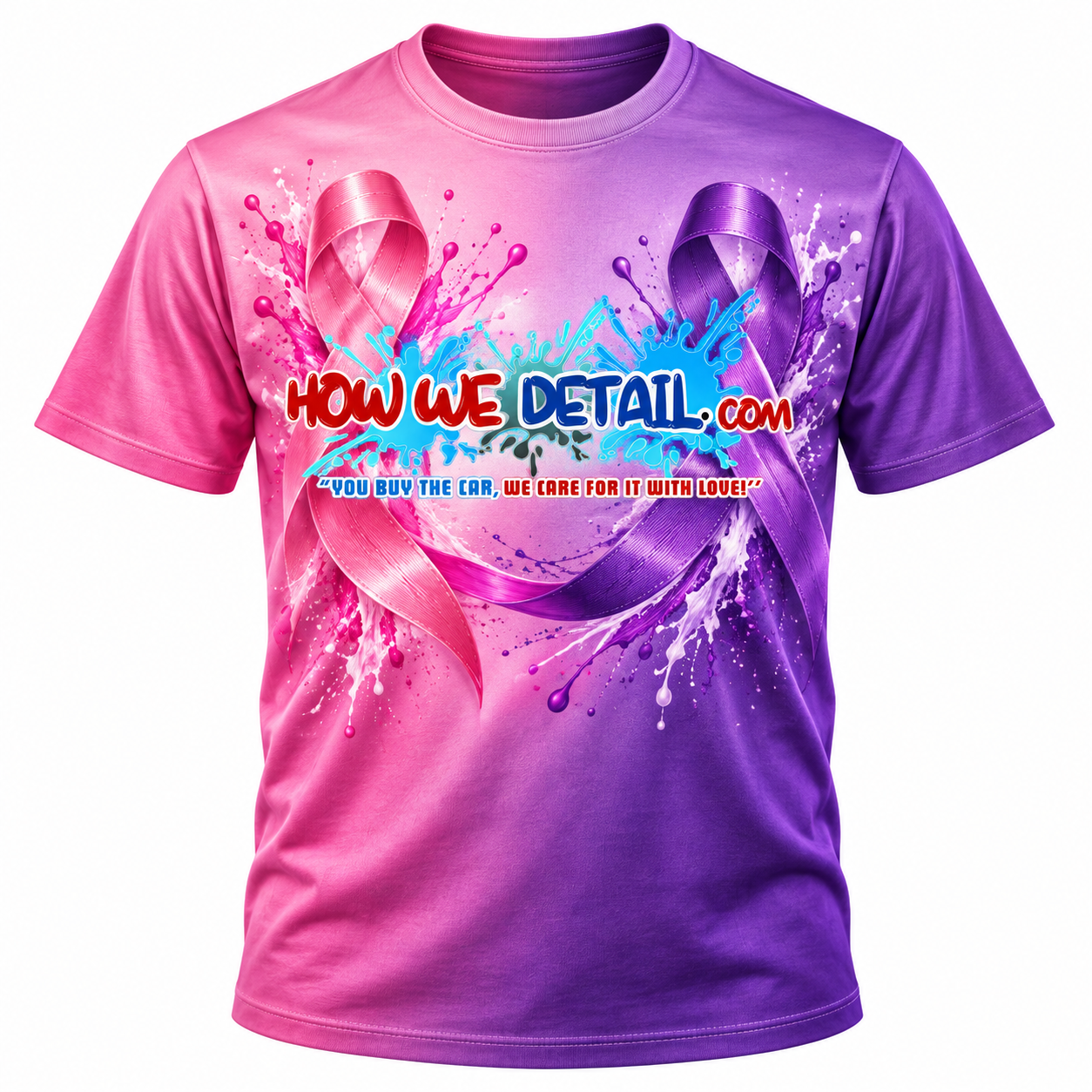 Support Both How We Detail cancer awareness donation shirt
